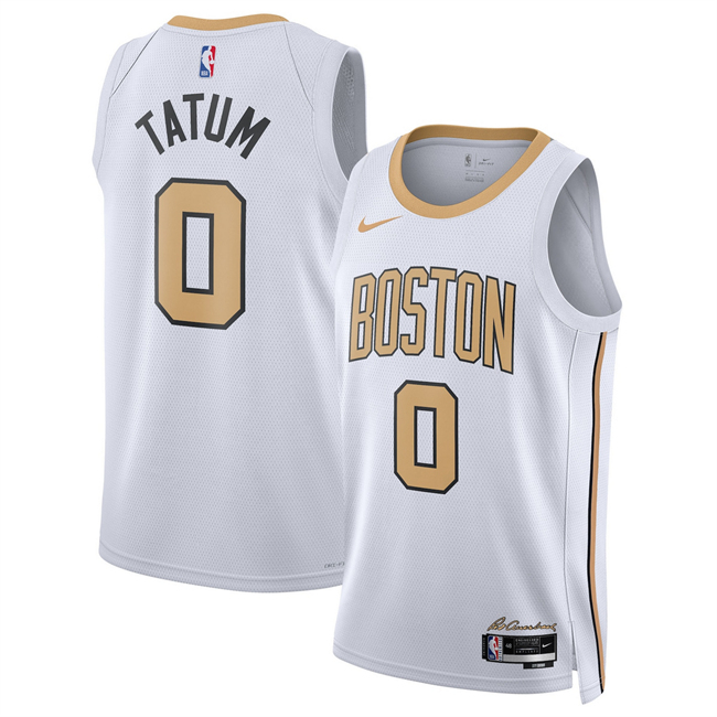 Men's Boston Celtics #0 Jayson Tatum White 2025/26 City Edition Stitched Basketball Jersey